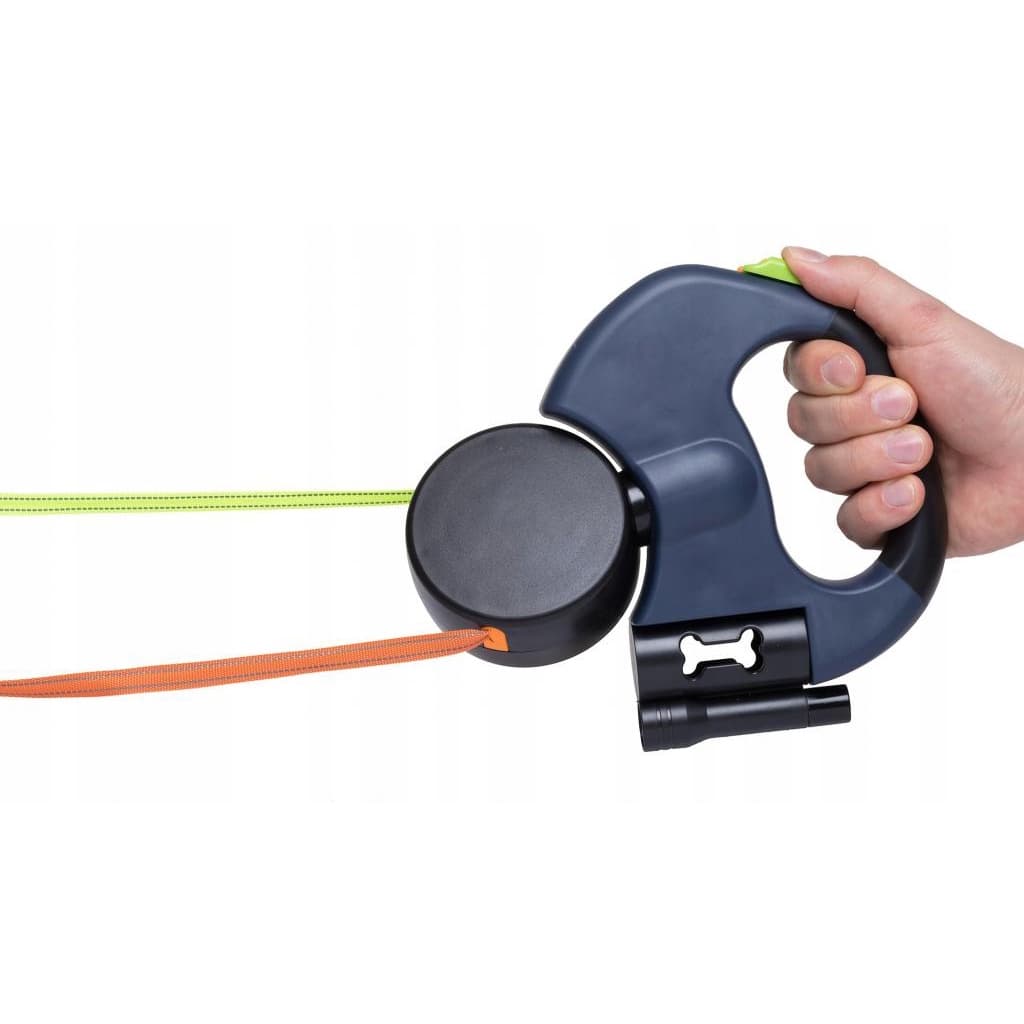 Podwójna smycz automatyczna+LED